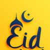 eid mubarak festival greeting card yellow background 1017 8487