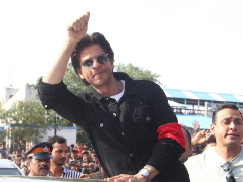 Shah Rukh Khan looks dapper in casuals at an event at Bandra Railway station