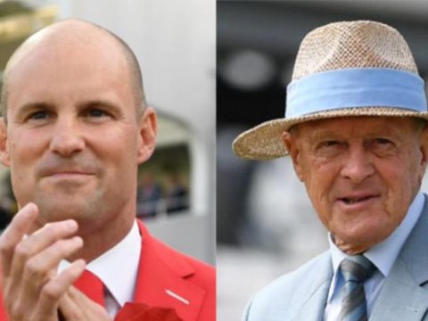 Andrew Strauss and Geoffrey Boycott