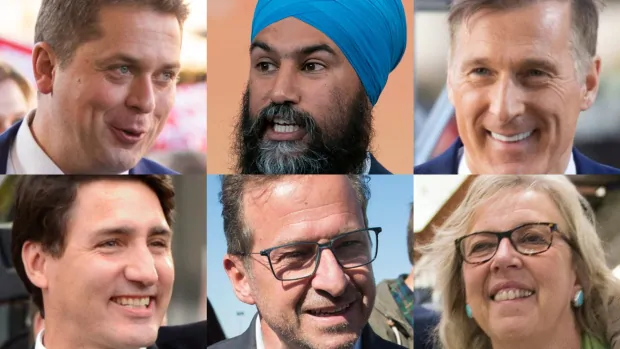 federal election leaders composite smile