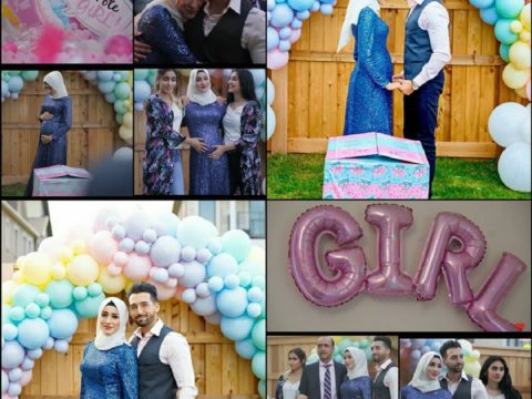 sham idrees and froggy had a baby gender reveal party 7 1