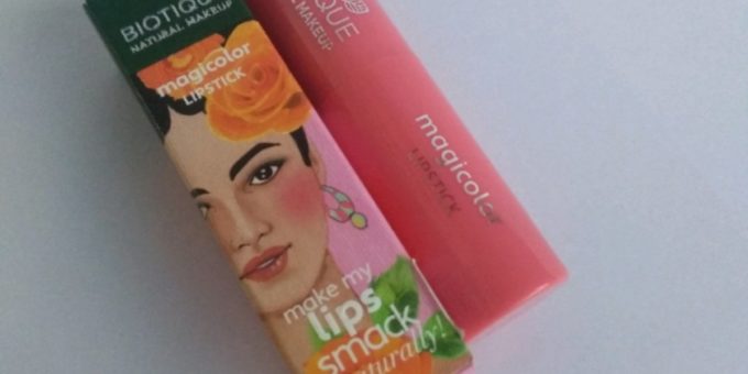 Biotique Natural Makeup Magicolor Lipstick Nudge Fudge BR27 Feature