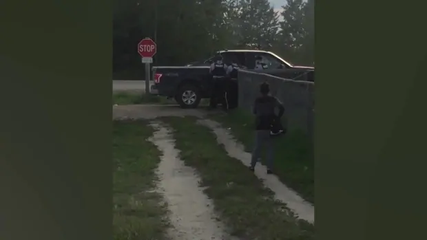 rcmp video still of la loche arrest of nicholas janvier