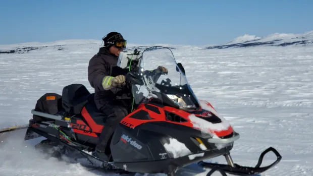 rex holwell on snowmobile