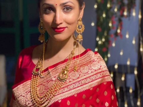 Yami Gautam looks ravishing in red saree as a new bride after marrying Aditya Dhar 3