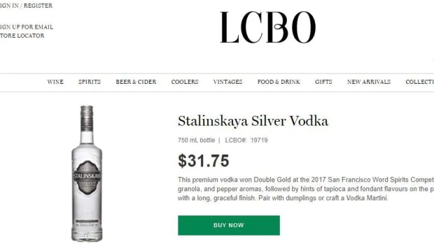 stalinskaya at the lcbo