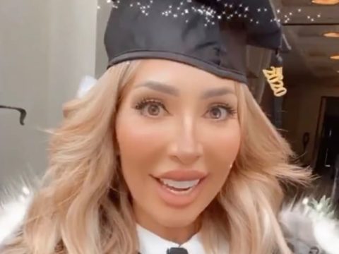 farrah abraham in graduation gown