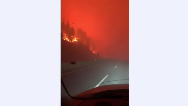 fire on coquihalla highway from adrian chivers s car