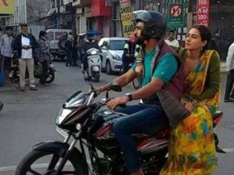 Complaint filed against Vicky Kaushal for alleged illegal use of bike number plate during shooting of film with Sara Ali Khan