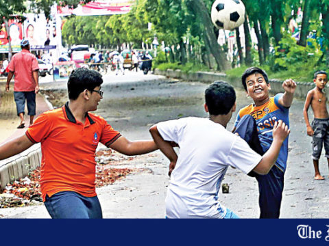 football on the street