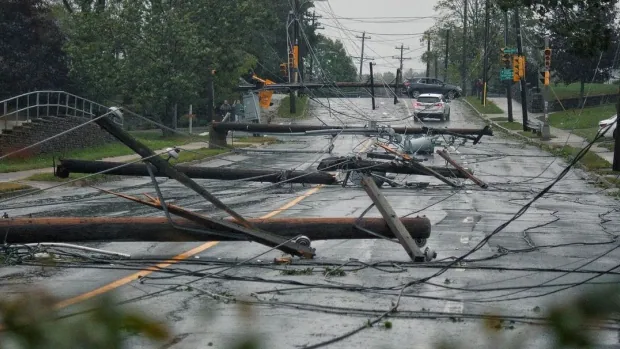 power lines down