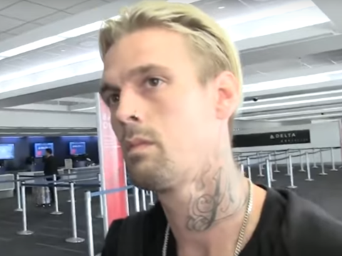 aaron carter speaks on camera