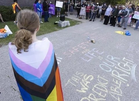 girl with pride flag